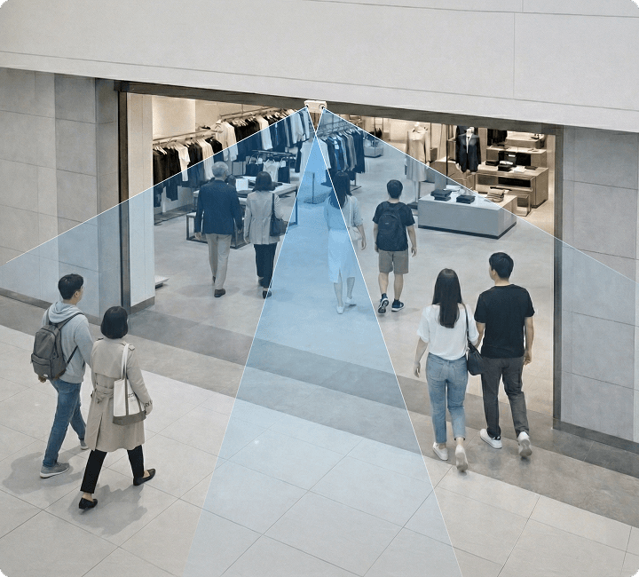 출입 인원을 실시간으로 정확하게 집계