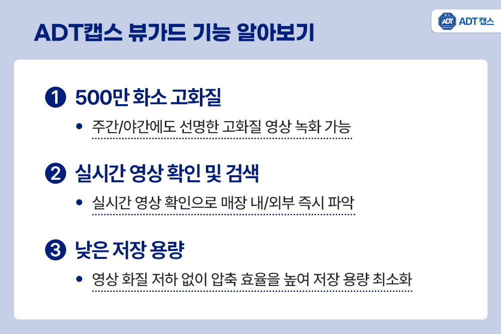 CCTV 화질, CCTV 추천, 고화질 CCTV, 500만 화소, ADT캡스